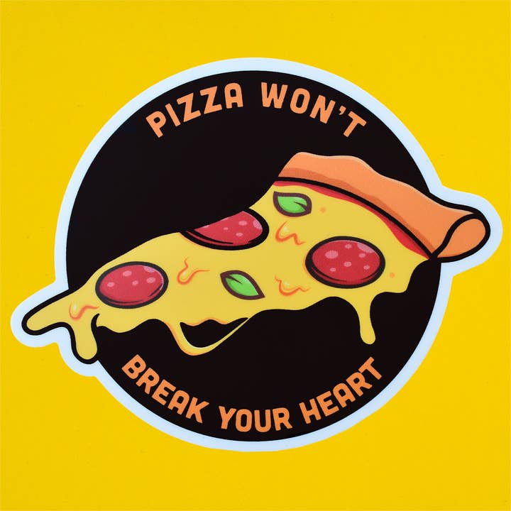 Retrograde Supply Co. - Venta al por mayor Pegatina - Pegatina La pizza no romperá tu corazón