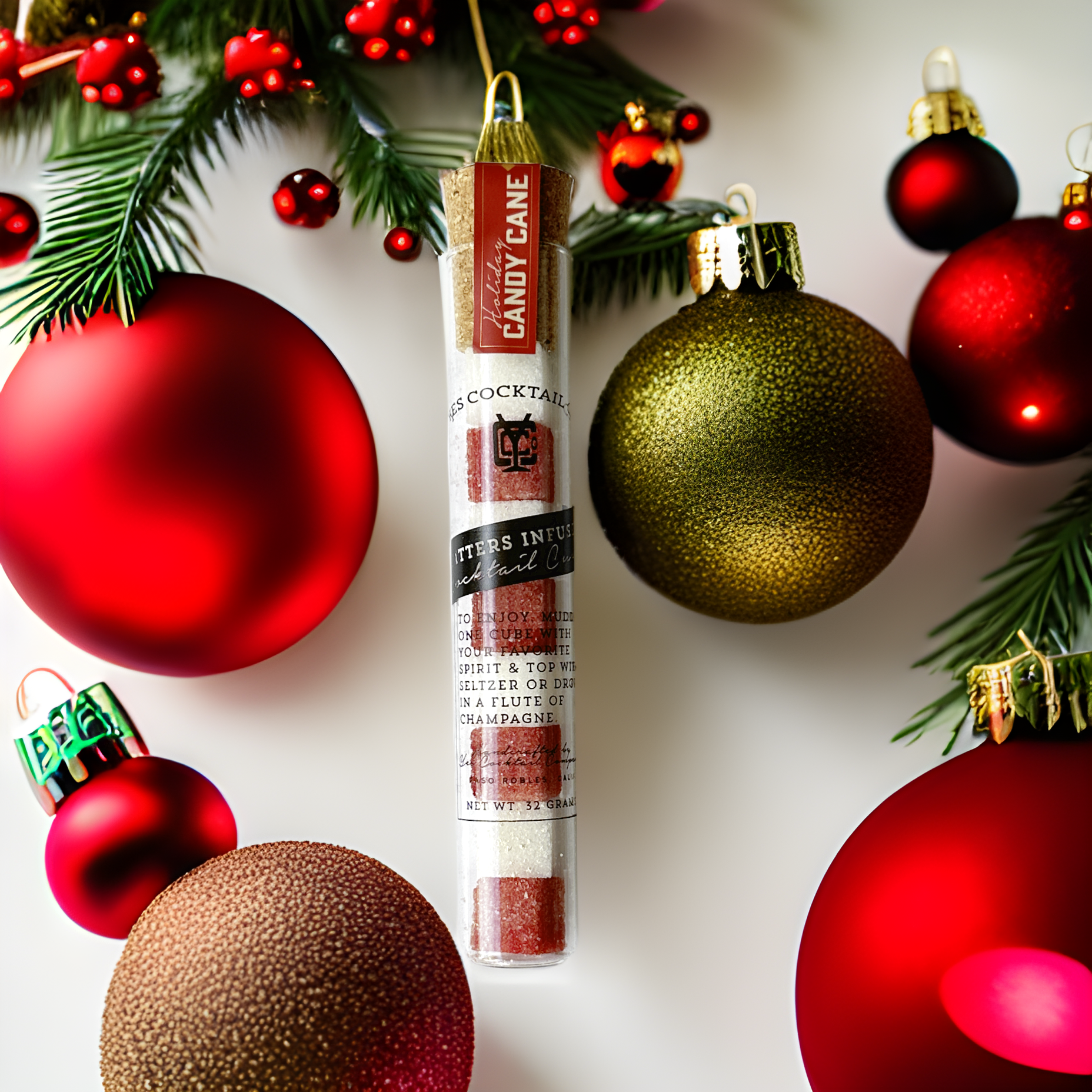 Yes Cocktail Co - Wholesale Cocktail Mix/Syrup - Candy Cane Cocktail Cubes: Stocking Stuffer2