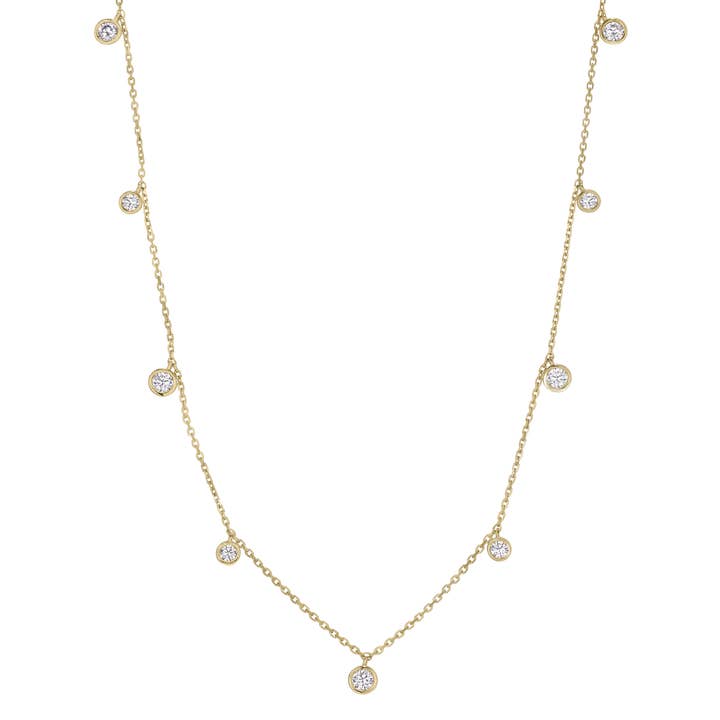 Collier à Neuf Diamants Suspendus Sertis Clos (BL2464NG) pour la vente par Kelly Waters