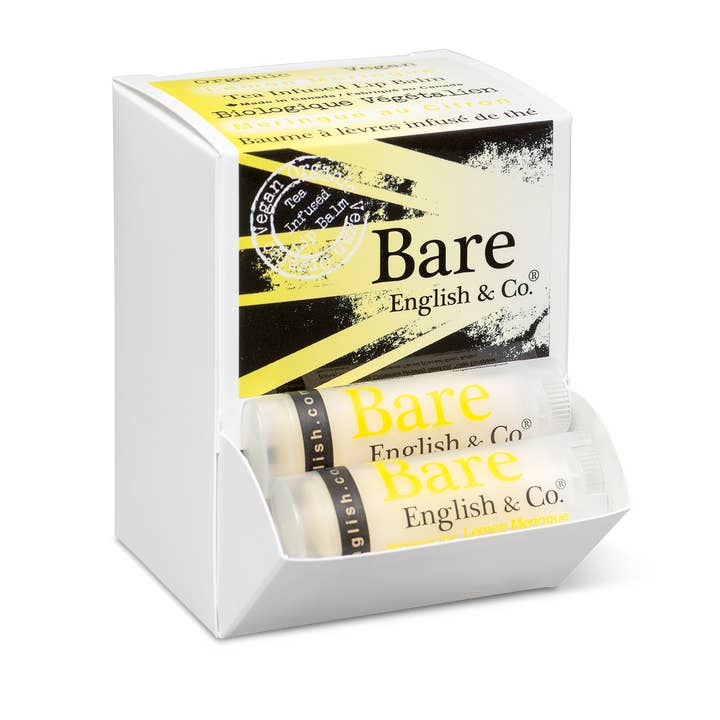 Lemon Meringue Vegan Lip Balm for wholesale by Bare English & Co.
