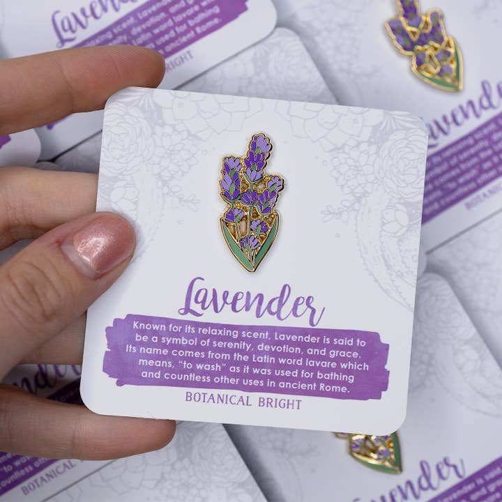 Botanical Bright - Wholesale Lapel Pin/Button - Lavender Enamel Pin2