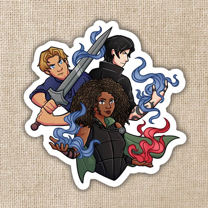 Bree, Nick & Sel Sticker | Legendborn for wholesale by Kingdom of Threads