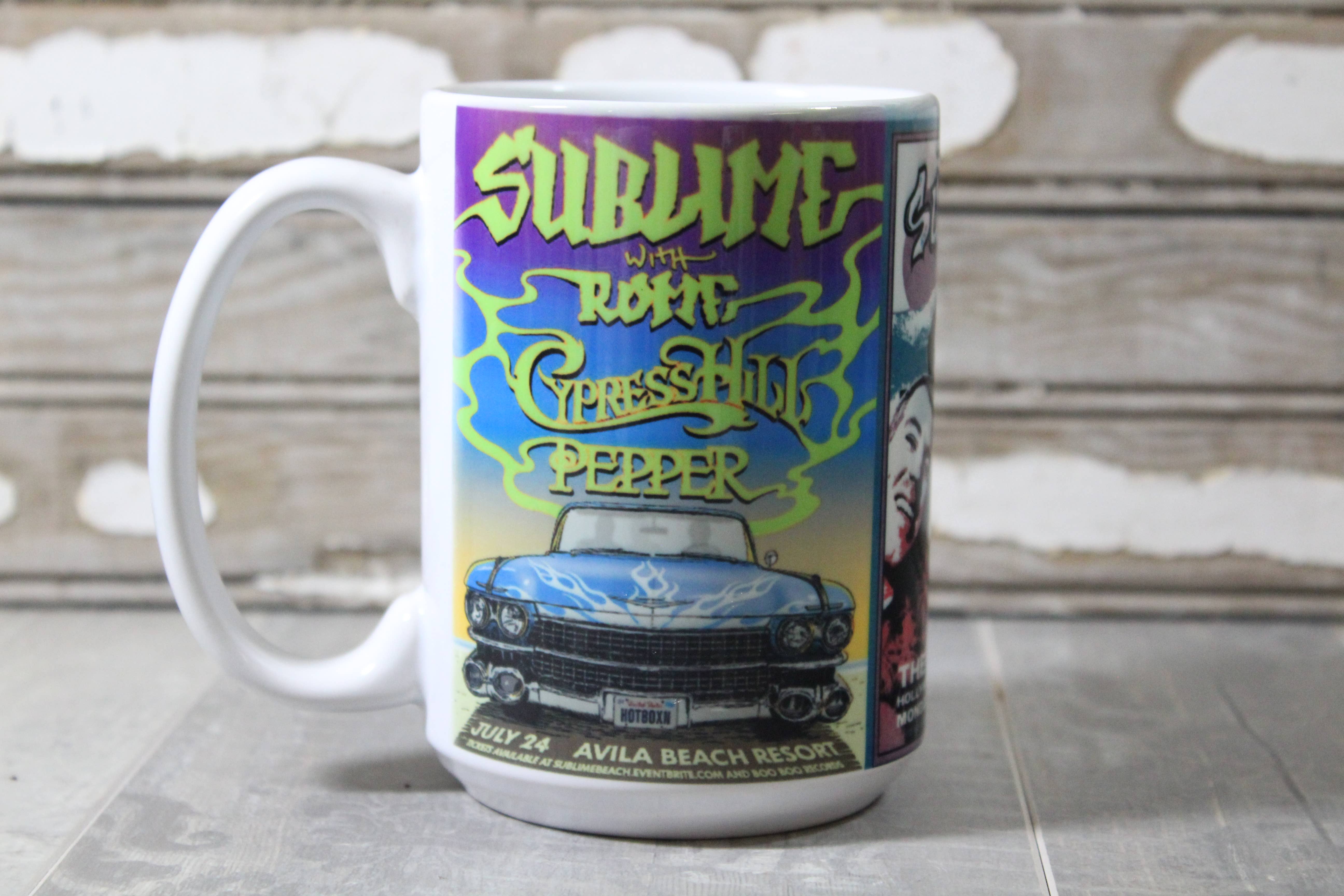 Raven Design - Wholesale Coffee Mug - Sublime Concert Poster// 15oz Ceramic Coffee Mug1