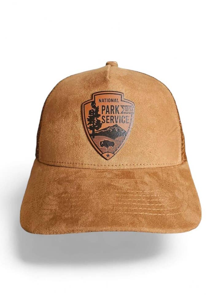 National Park Service (NPS) pet - premium pet met leren embleem - cadeau voor wandelen en outdoor voor wholesale door Moove Headwear