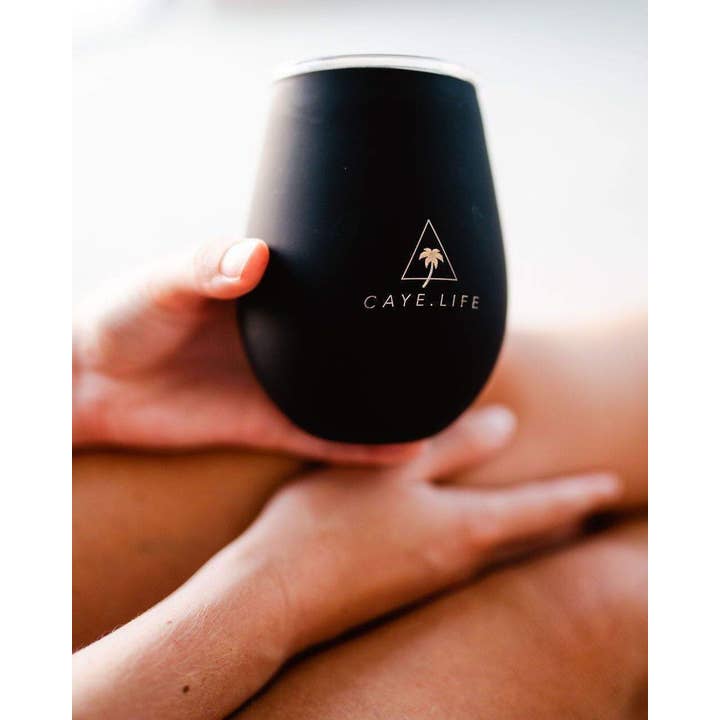 Caye Life - Wholesale Insulated mug/tumbler - Zanzibar | Reusable Cup 10oz | Matte Black7