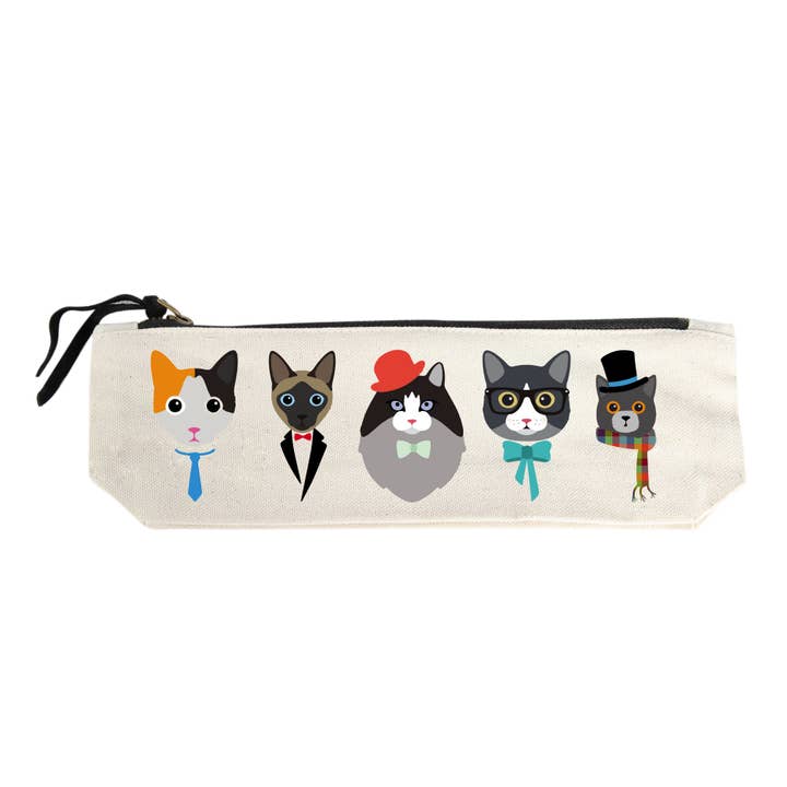 Cat Characters Pencil Pouch for wholesale by Potluck Press