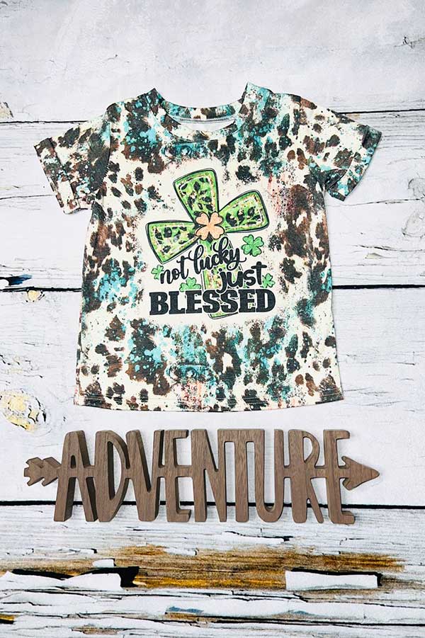 luluclothes - Wholesale Screen Printed T-Shirt - Women's - "Not lucky just blessed" short sleeve t-shirt DLH0923-302
