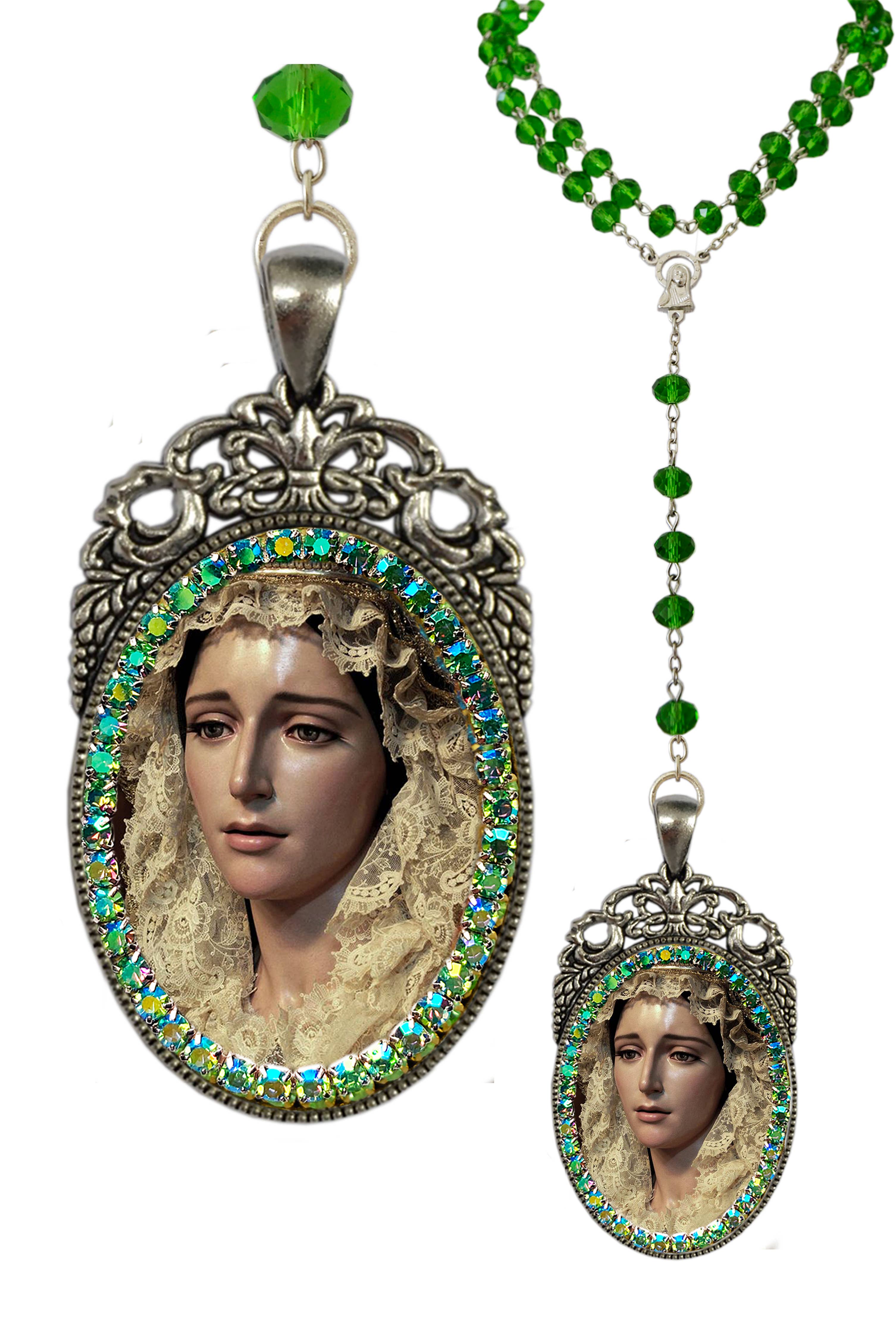 MariaSantissimaShop - Wholesale Pendant/Charm Necklace - Maria De La Estrella - Rosary - Vélez Malaga - Virgen De La Estrella - Handmade - Necklace Christian Religious Jewelry Medal1