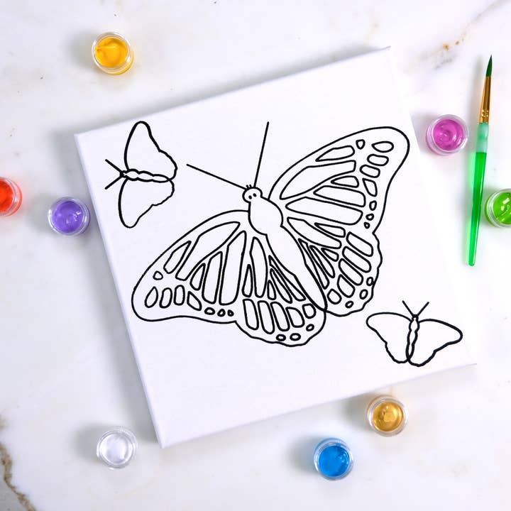 Canvas Painting Kit - Butterflies for wholesale by Twirling Bird Creative
