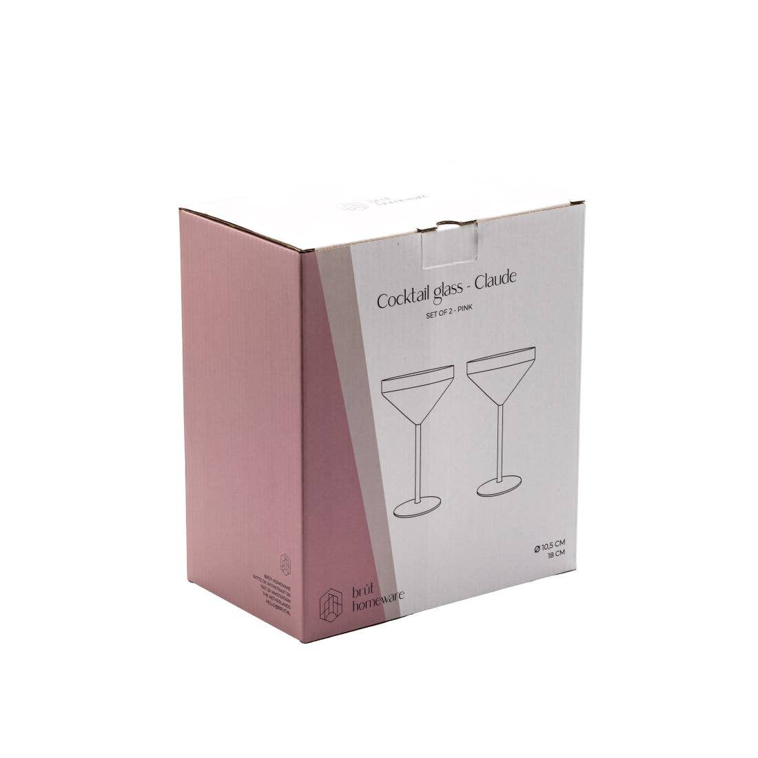 Brût Home and Glassware - Wholesale Cocktail/Liquor Glass - Cocktail Glass Claude | set of 2 | pink | Martini glasses4