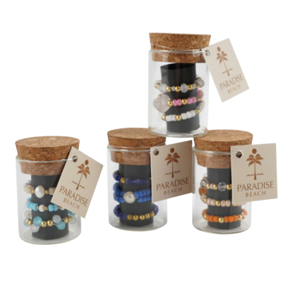 Nibble Distributors Ltd - Vente Parures de bijoux - Paradise Beach 3 anneaux dans une bouteille (24)0