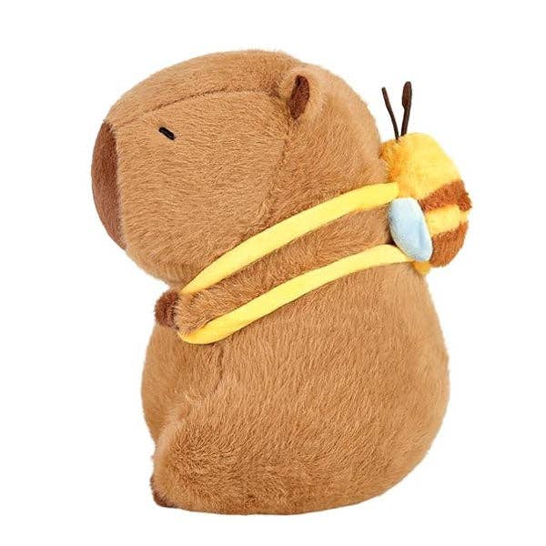 Showcase - Wholesale Stuffed/Plush Toy - Kids & Baby - Capybara 9" Kawaii Bumblebee Backpack Plush Toy4