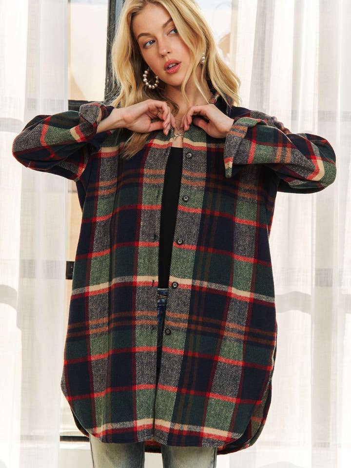 ADORA LA - Vendita all'ingrosso Giacca a camicia - Donna - CEJ1987A - GIACCA CLASSICA IN FLANELLA