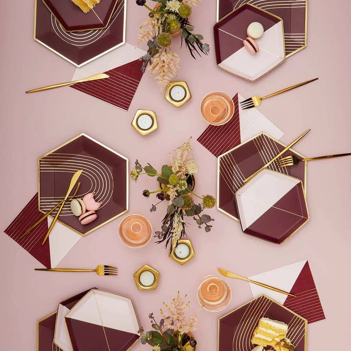 Harlow & Grey - Wholesale Disposable Napkin - Bordeaux - Maroon Lunch Paper Napkins2