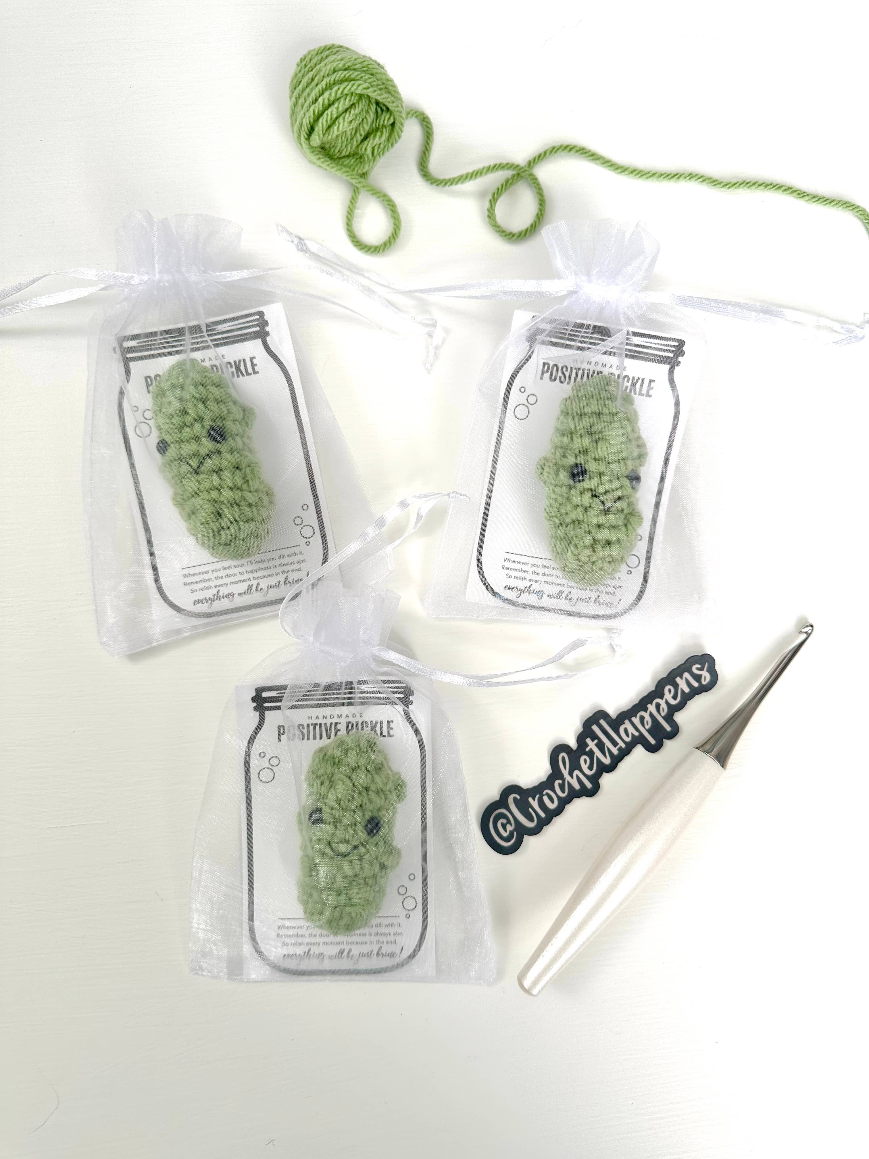Crochet Happens - Wholesale Decorative Tabletop Object - Positive Pickles - Set of 8 - Made to Order6