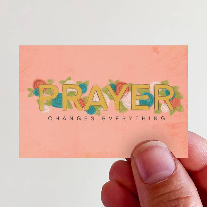 Prayer Changes Everything Vinyl Sticker for wholesale by Kingfolk Co