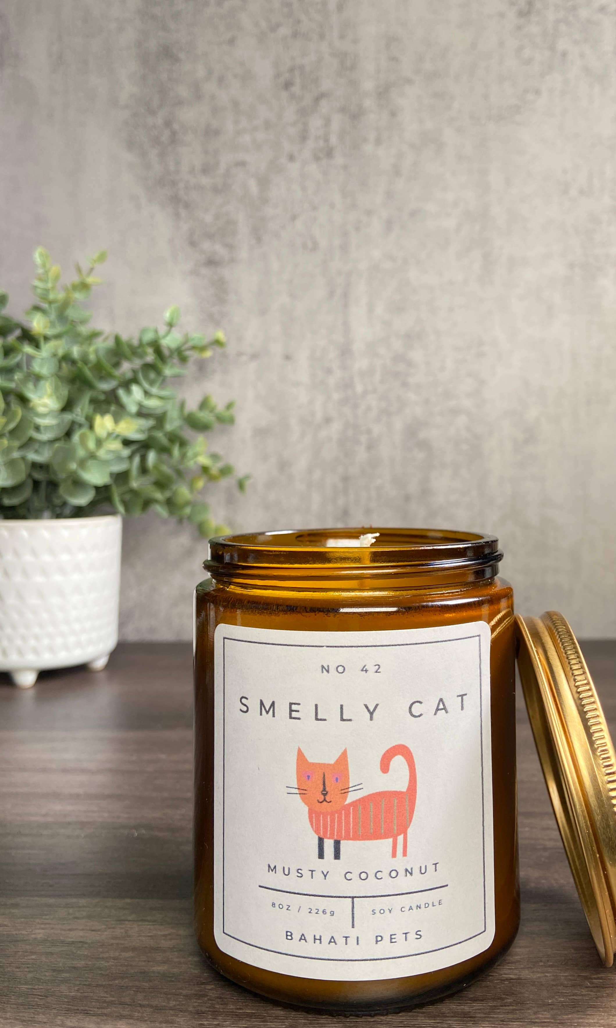 Bahati Pets - Wholesale Jar/Filled Candle - Smelly Cat 8 ounce 100% Soy Candle1