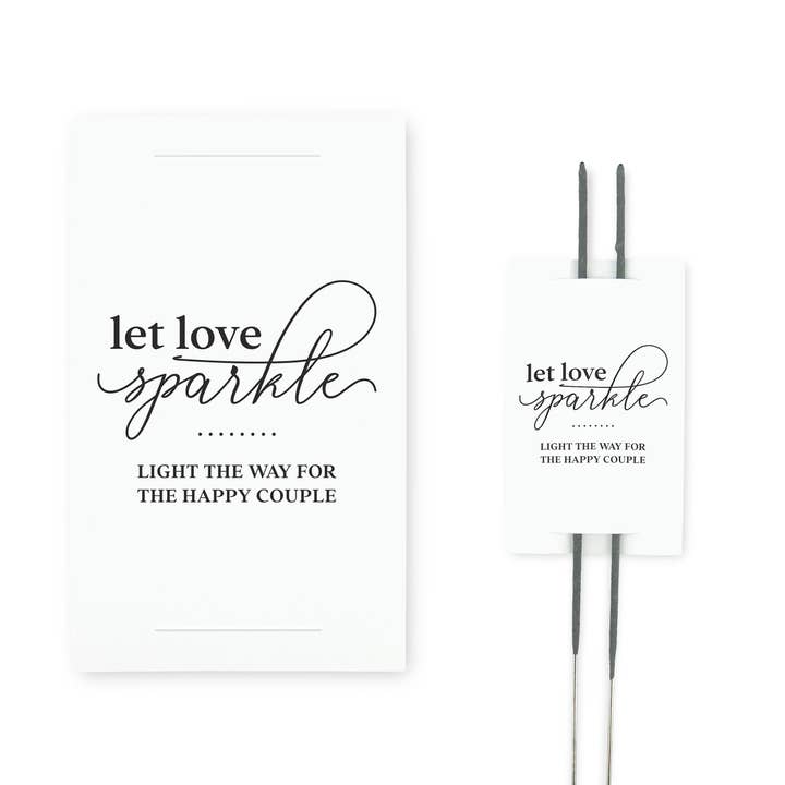 Weddingstar Inc. - Wholesale Party Favor - Sparkler Send-Off Tags - Let Love Sparkle
