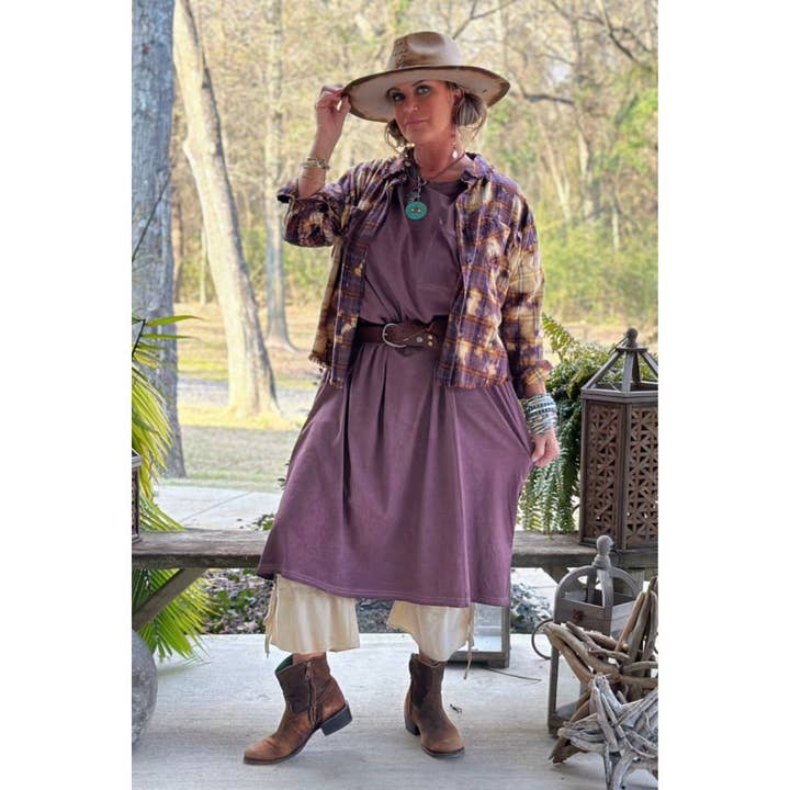 Jaded Gypsy - Vente Robe – femme - Jolie robe confortable - Prune0