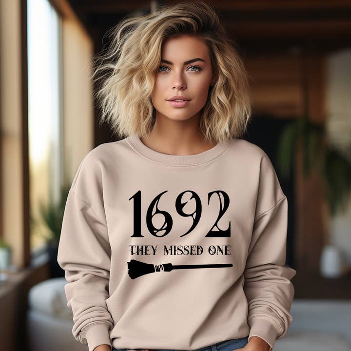 1692 They Missed One Women's Halloween Sweatshirt for wholesale by Nobullwoman Apparel