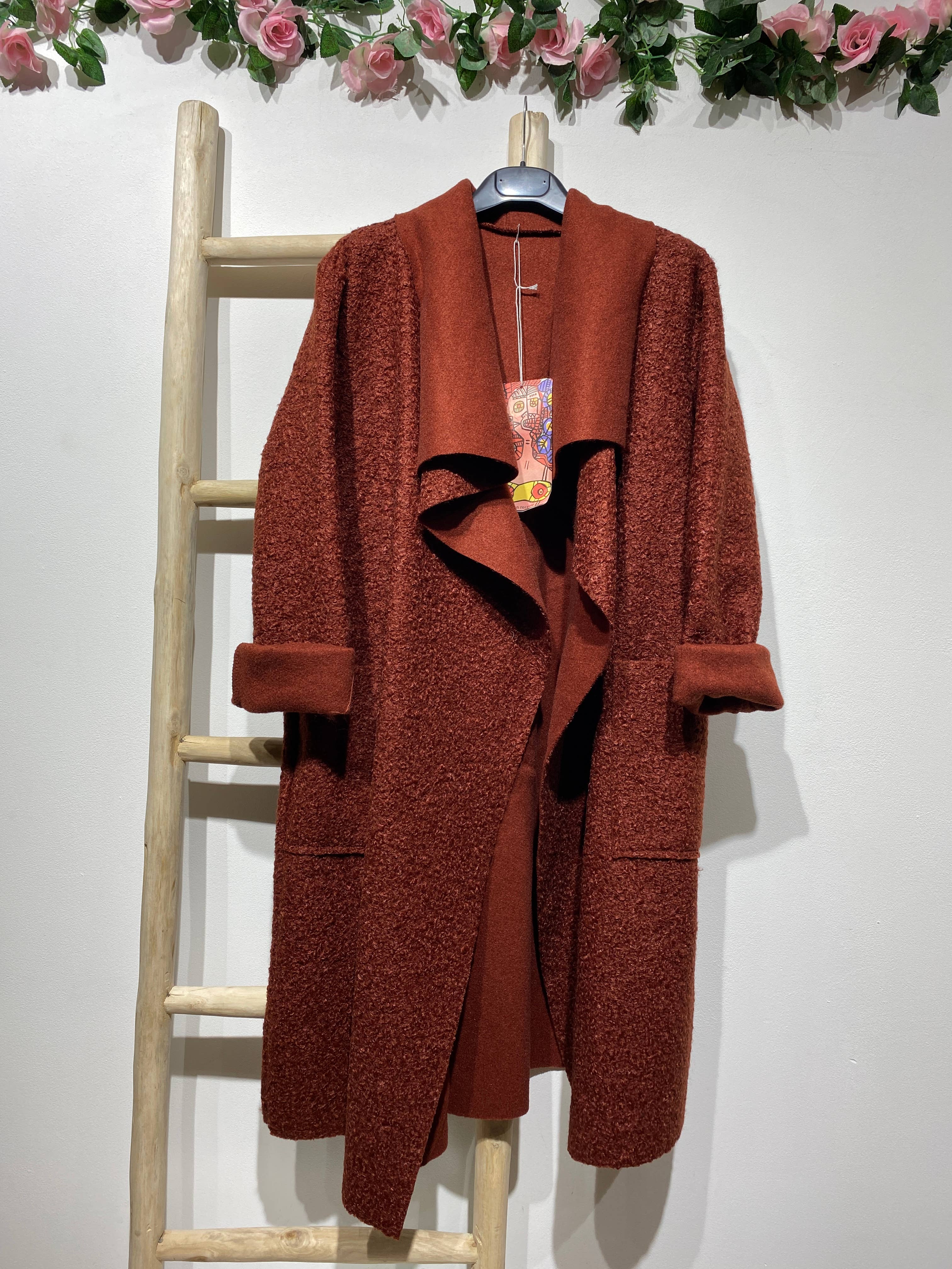 LINEN & COTTON HOUSE - Vente Manteau – femme - VESTE BOUCLETTE MATIERE RESPONSABLE + SIZE  35122 17