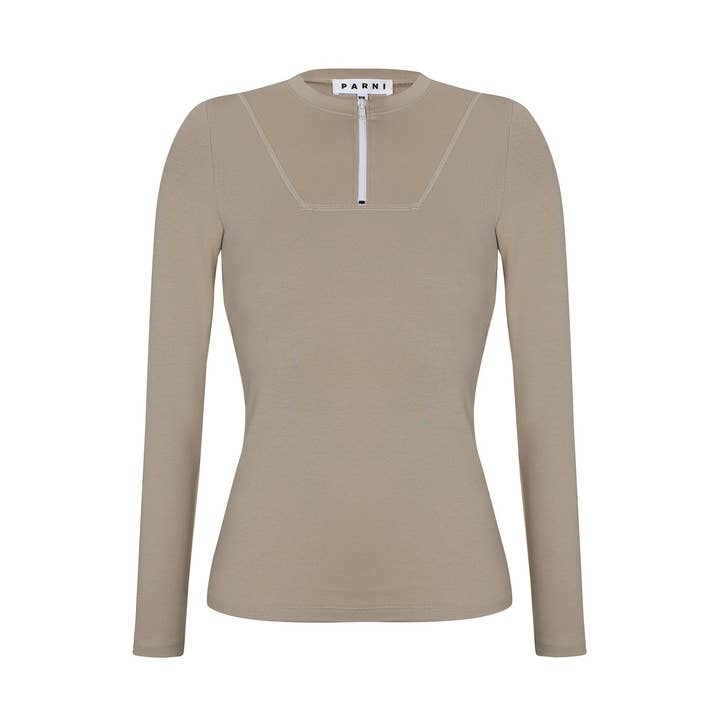 Zippered Tee for wholesale by Parni