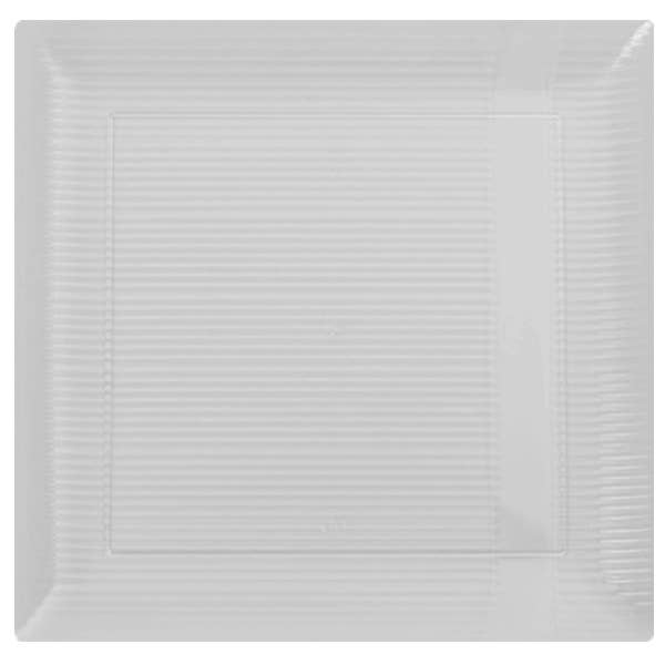 Crown Display - Vendita all'ingrosso Piatto - Squisito 10,25 pollici Piatti in plastica trasparente Zen Design, 10 ct.