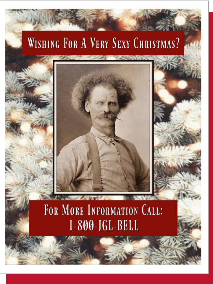 1-800-JGL-BELL - Christmas Greeting Card for wholesale by Ümlaut Brooklyn