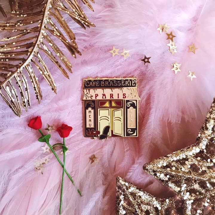 Lilly Baik - Wholesale Lapel pin/button - Paris Cafe Brasserie Parisian French Coffee Shop Enamel Pin1