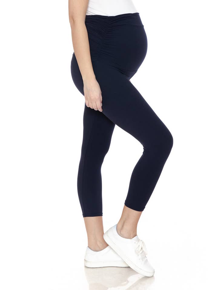 Leggings Depot - Wholesale Fashion Leggings - Maternity - Buttery Soft Solid Maternity Capri Leggings19