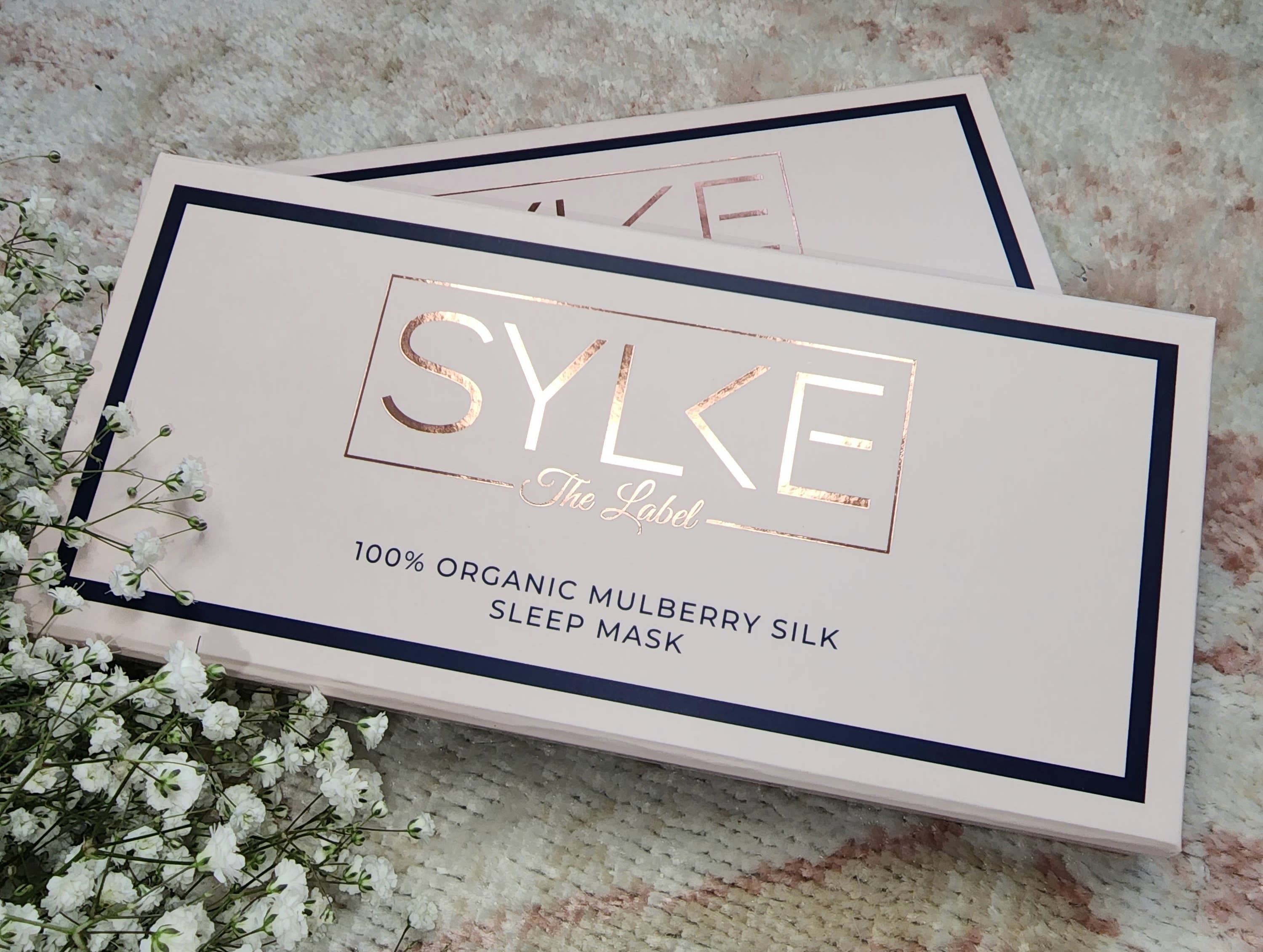 SYLKE THE LABEL - Venta al por mayor Antifaz - Máscara de dormir de seda 100 % orgánica de morera en tono Bombshell Blush1