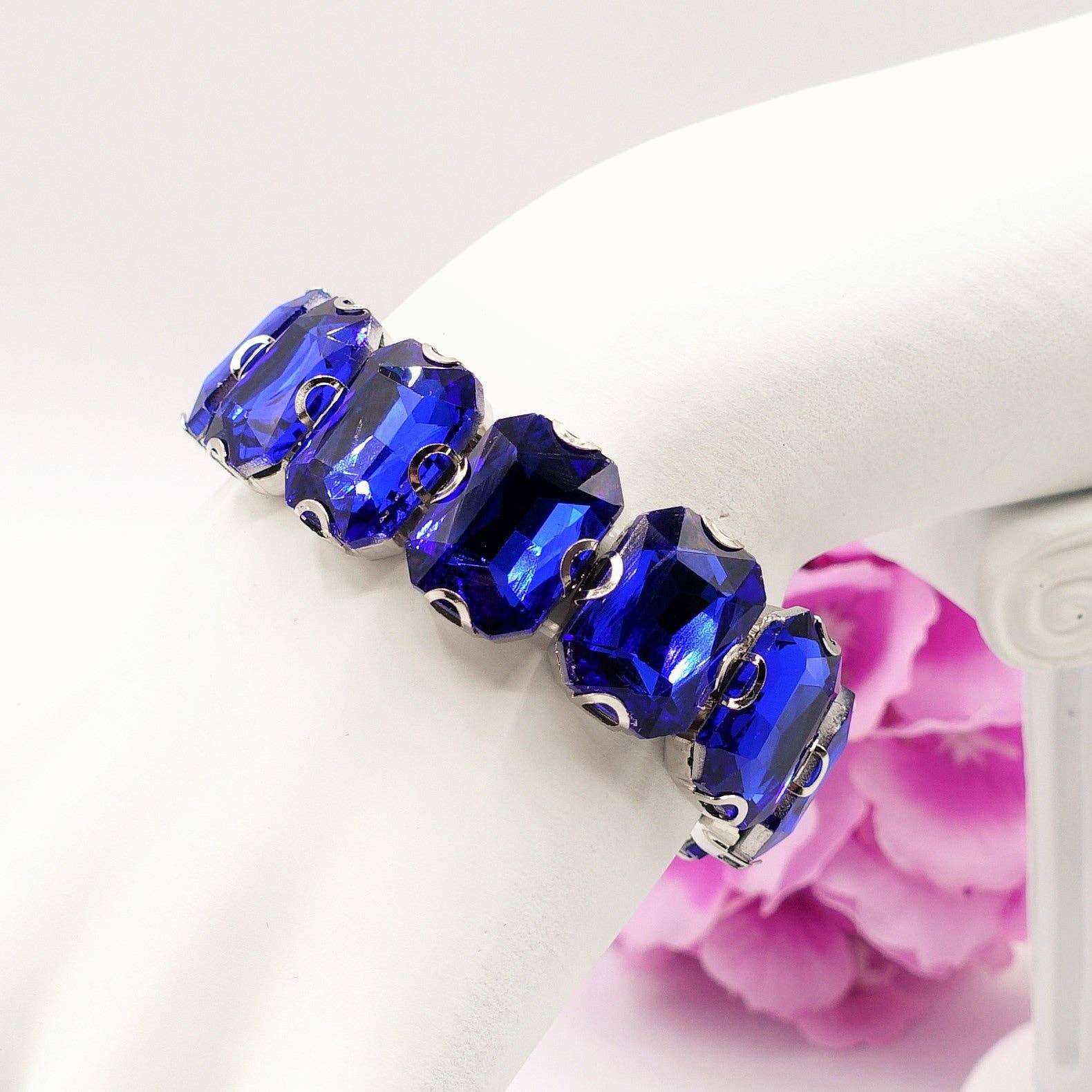 Daemon srls - Wholesale Bangle Bracelet - MARGOT - Bracciale Elasticizzato con pietre sfaccettate - LUCE COLLECTION10