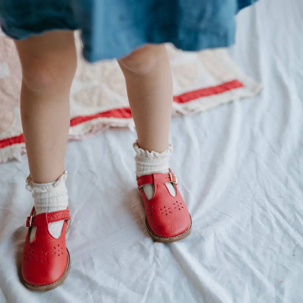 Zimmerman Shoes - Wholesale Dress - Kids - Flora T-Strap - Red6