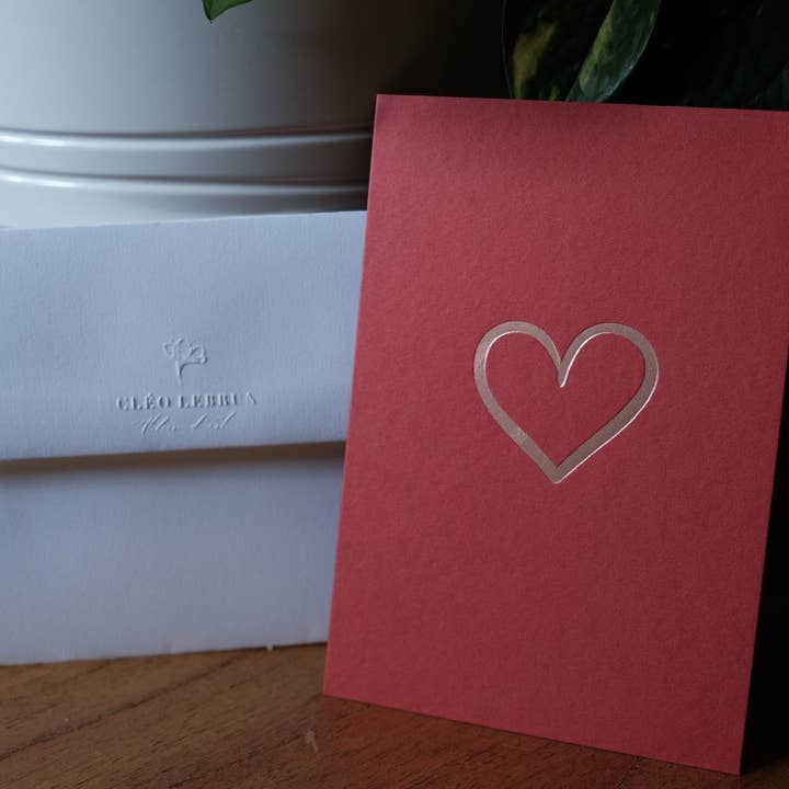 “Heart” card for wholesale by Cléo Lebrun - Atelier d'art