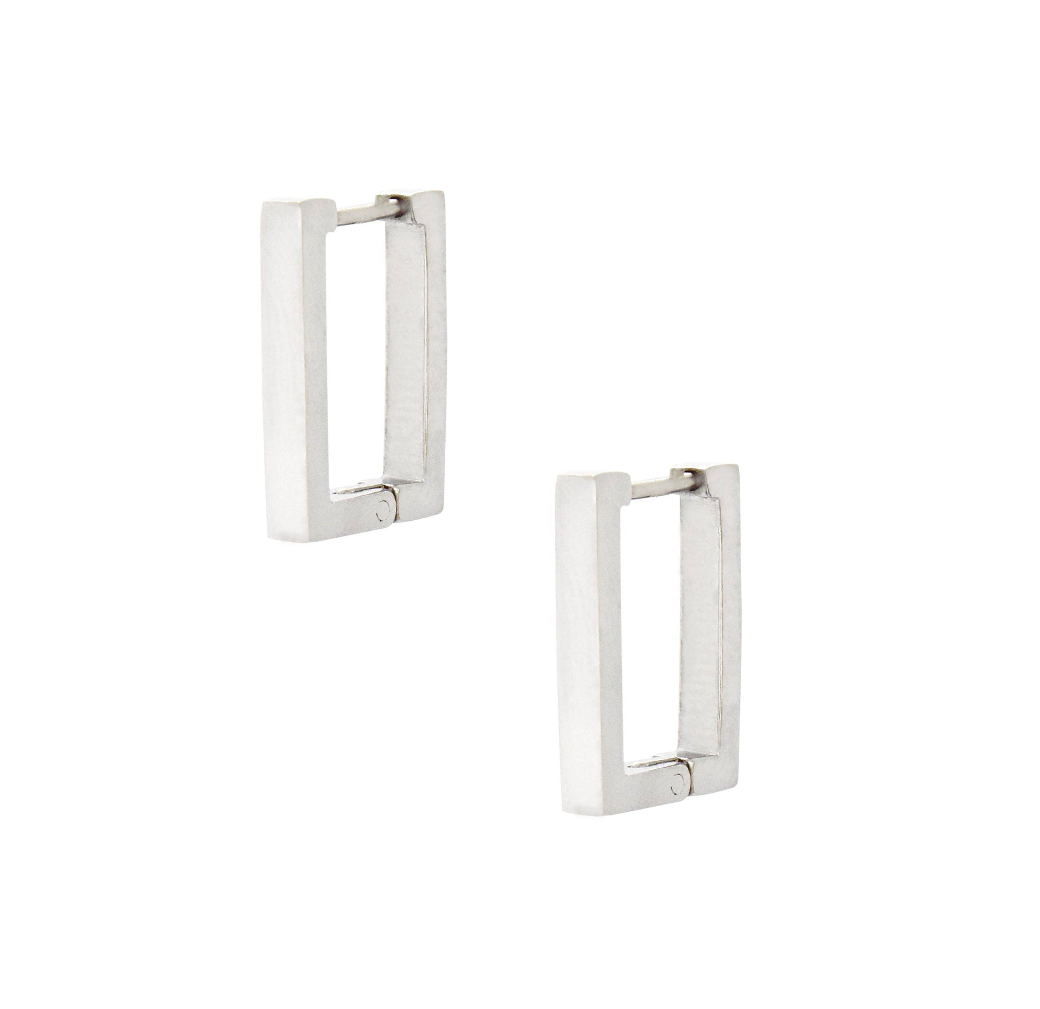 MAI DESIREE – wholesale Hängande örhängen – ELODIE - SILVER REKTANGEL ÖRHÄNGEN0