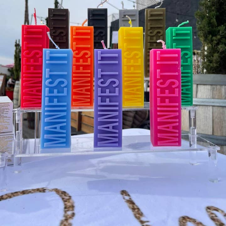 vela ritual, sin aroma, vela de campanilla, ritual de dinero para venta al por mayor de Manifest It With Aries Babe