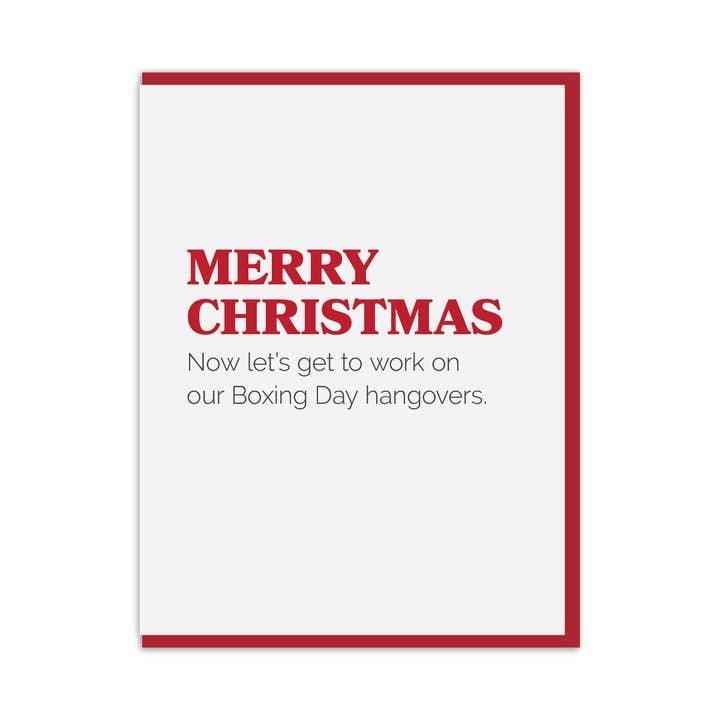 Kerstkaart Hangovers kerstdag voor wholesale door Spacepig Press