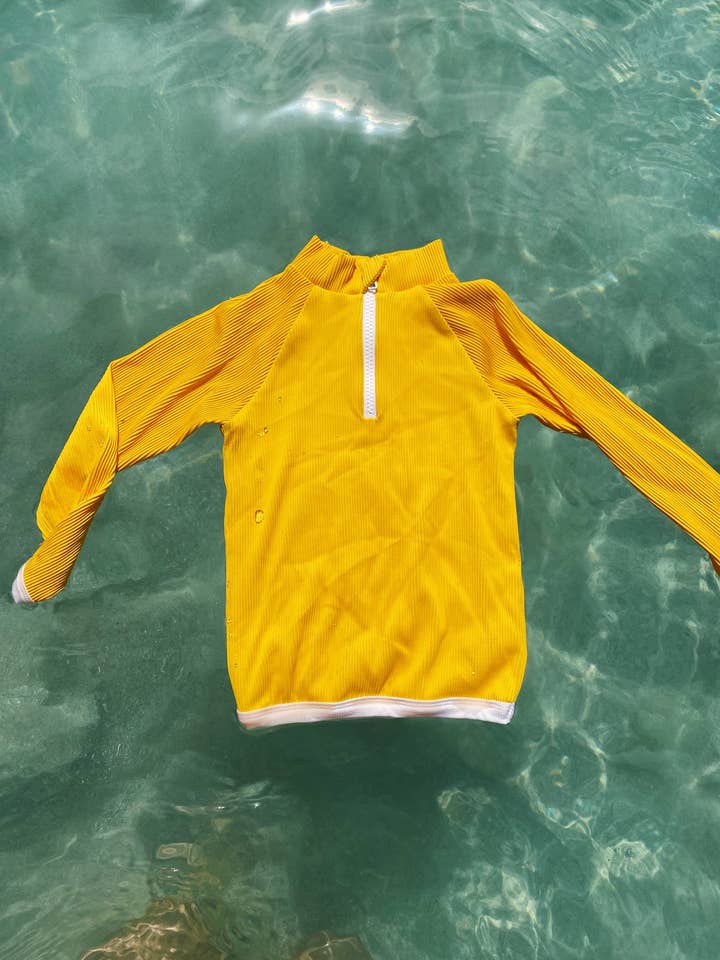 Saline Rashguard Yellow UPF 50+ for wholesale by Juillet Juillet