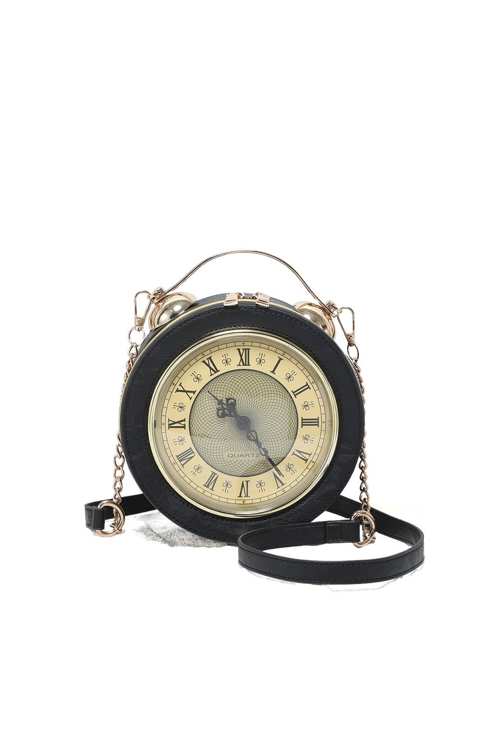 Ellas Trading - Wholesale Crossbody Bag - Women's - Vintage Clock-Inspired Crossbody Bag with Chain Strap9