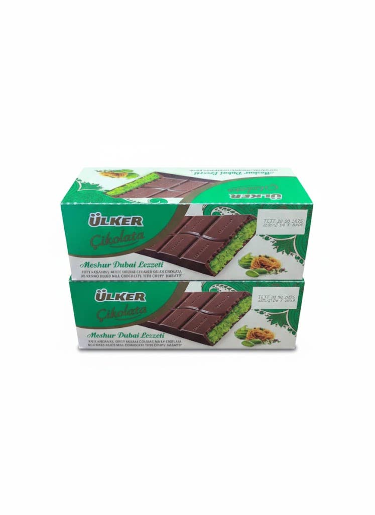 Aladdin – Engroshandel Chokoladebar – Dubai Chokoladebar 93g Ülker Pistacie Halal Tyrkisk3