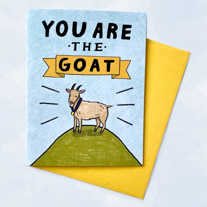 GOAT Greeting Card for wholesale by Aviate Press