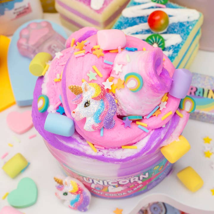 Kawaii Slime Company – wholesale Slajm - Barn – Unicorn Hot Cocoa Butter Slime (4st/fodral)