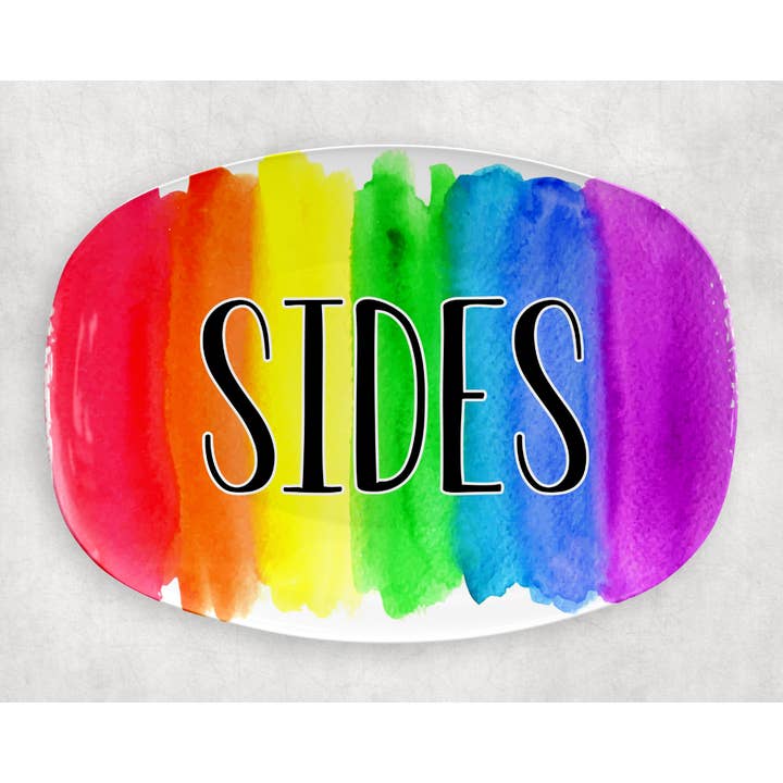 REVERSE RAINBOW SIDES PLATTER for wholesale by serve it up designs
