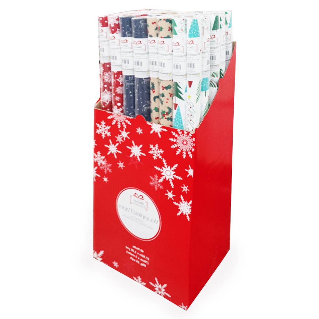 Angels Craft - Wholesale Wrapping Paper Roll - Christmas Wrapping Paper Roll 70cm x 3m – 48 Rolls/PDQ1