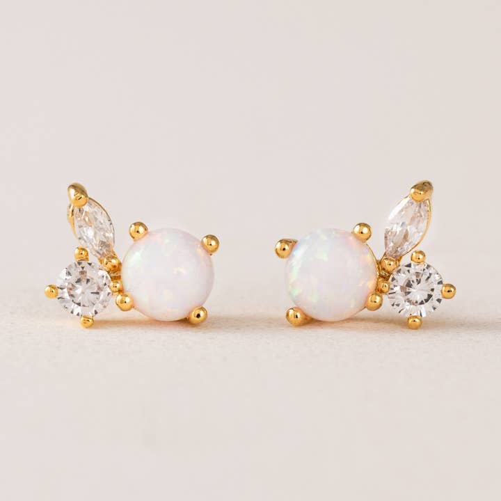 Adora Stud Earrings | Opal Stud Earrings | Crystal Studs for wholesale by Lover's Tempo Jewelry