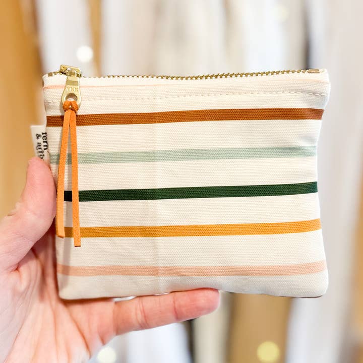 Bolsa Juliette Stripe con cierre para venta al por mayor de Fern & Arrow
