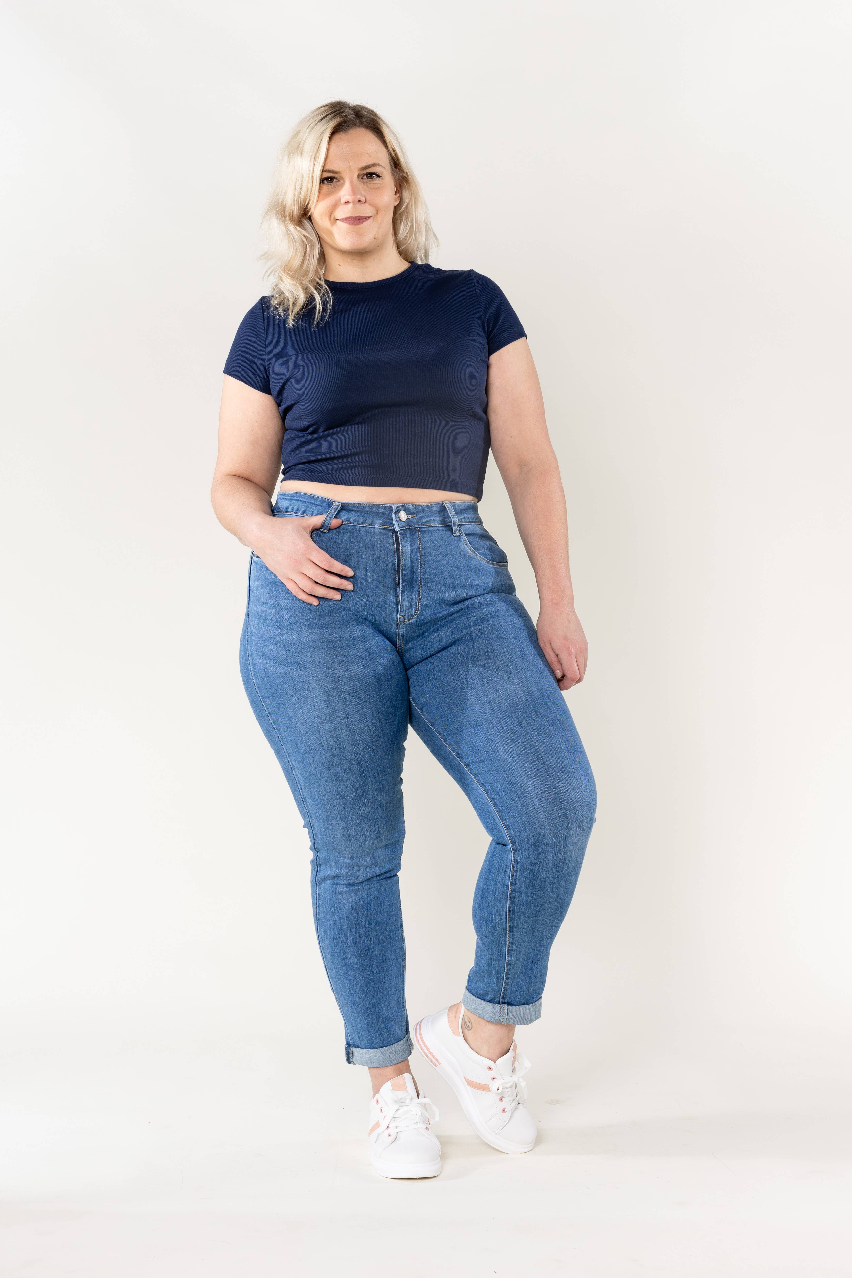 Nina Carter - Venta al por mayor Vaqueros - Mujer - Jeans ajustados elásticos de talla grande Nina Carter P102GT17