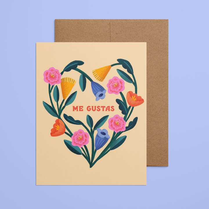 Ana Peake - Wholesale Valentine's Day Card - Me Gustas Spanish Valentine's Day Card