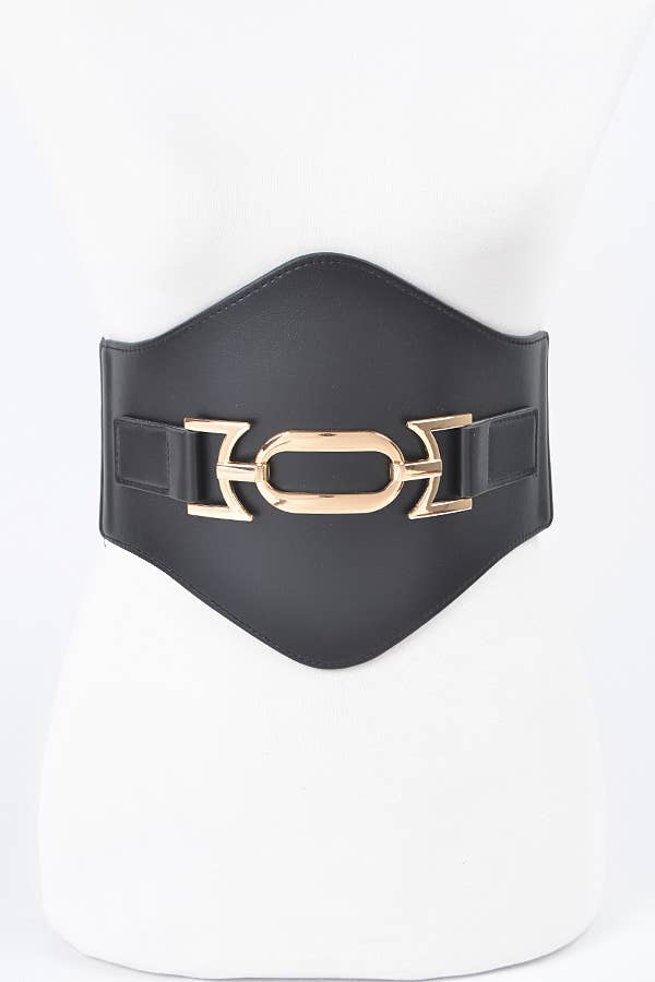3AM BY H&D ACCESSORIES - Vente Ceinture – femme - Ceinture élastique large en similicuir