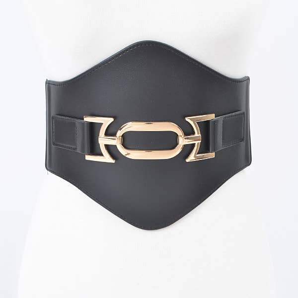 3AM BY H&D ACCESSORIES - Venta al por mayor Cinturón - Mujer - Cinturón elástico ancho de piel sintética